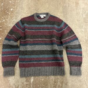 Vintage cacharel striped wool crewneck sweater quiet luxury
